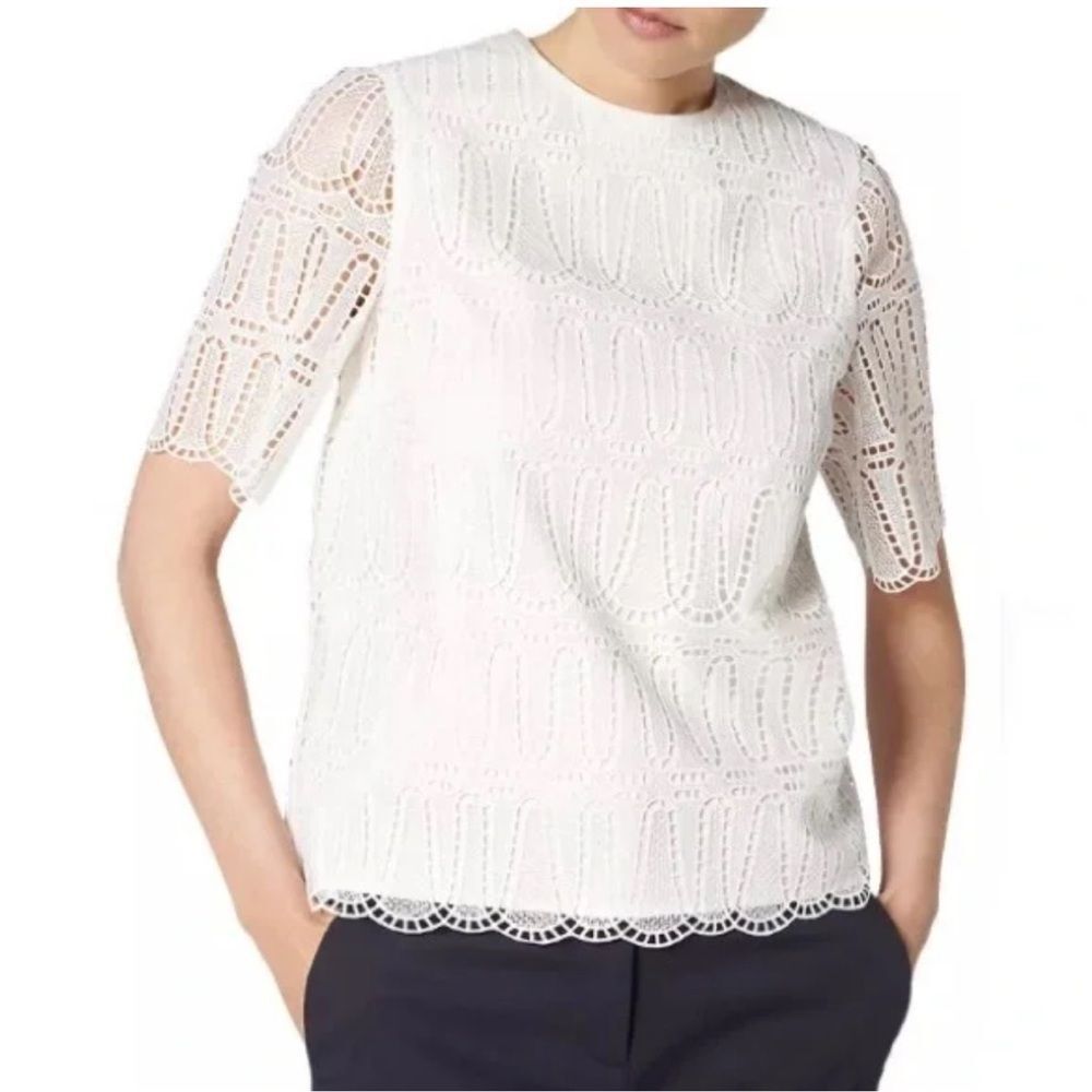 LK Bennett Ivory Lace Top